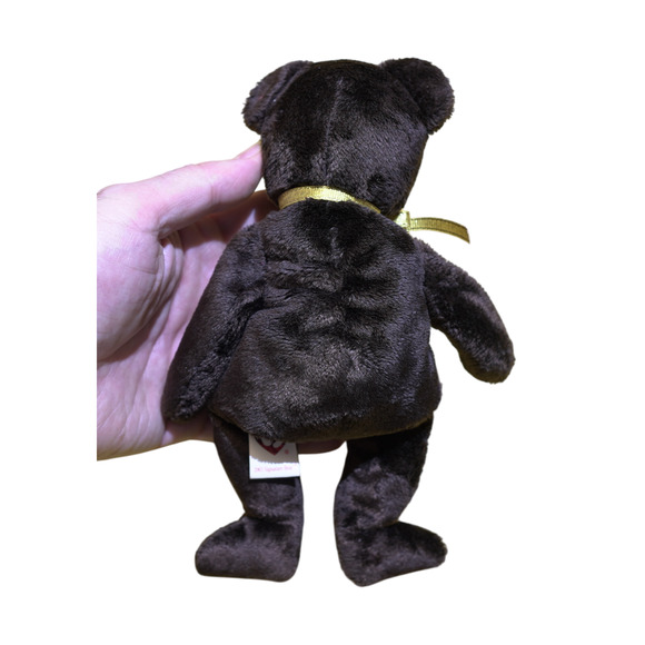 VTG TY Beanie Babies 2003 Signature Bear Brown Gold MWMT Retired Collectible - Picture 2 of 6